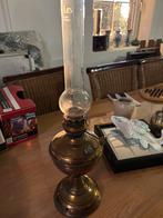 Koperen olie lamp, Ophalen of Verzenden, Glas