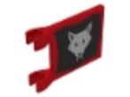 Lego Castle Wolfpack Knights Rode Vlag Wolf Pack 2335p44, Ophalen of Verzenden, Zo goed als nieuw, Losse stenen, Lego