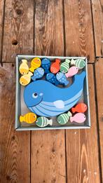 Houten walvis met visjes, Ophalen of Verzenden, Zo goed als nieuw