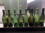 1800e-eeuwse Victoriaanse  groene wijnflessen 8 stuks France, Antiek en Kunst, Ophalen
