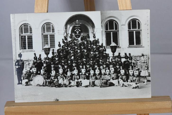 Oude fotokaart Schalmeiencorps Gluck-Auf Heerlerheide, Verzamelen, Ansichtkaarten | Themakaarten, Ongelopen, 1940 tot 1960, Muziek
