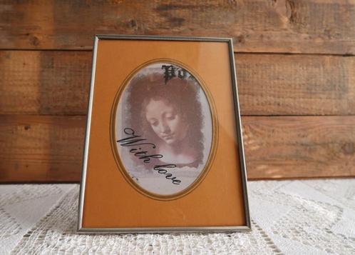 Fotolijstje met passe partout zilver kleurig 24 x 18, Antiek en Kunst, Curiosa en Brocante, Ophalen of Verzenden