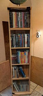 DVD en CD opbergkast Beuken kleur, Huis en Inrichting, Kasten | Boekenkasten, Ophalen, Zo goed als nieuw, 25 tot 50 cm, Glas