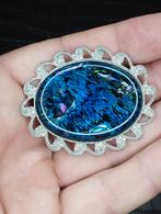 prachtige vintage broche groot formaat heliotis, Sieraden, Tassen en Uiterlijk, Broches, Ophalen of Verzenden, Zo goed als nieuw