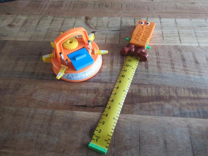 2x vintage Fisher Price Stempelset 746 en meetlint 610, Kinderen en Baby's, Speelgoed | Fisher-Price, Gebruikt, Speelset, Ophalen of Verzenden