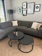 Montèl Hoekbank - Donkergrijs, Huis en Inrichting, Banken | Bankstellen, Ophalen, Gebruikt, Hoekbank, Stof