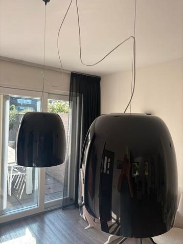 Glazen Design Hanglampen - Set van 2 zwart beschikbaar voor biedingen