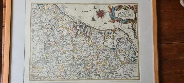 Christophe tassin 1637 kaart van Nederland en België 40x60, Antiek en Kunst, Kunst | Overige Kunst, Ophalen of Verzenden
