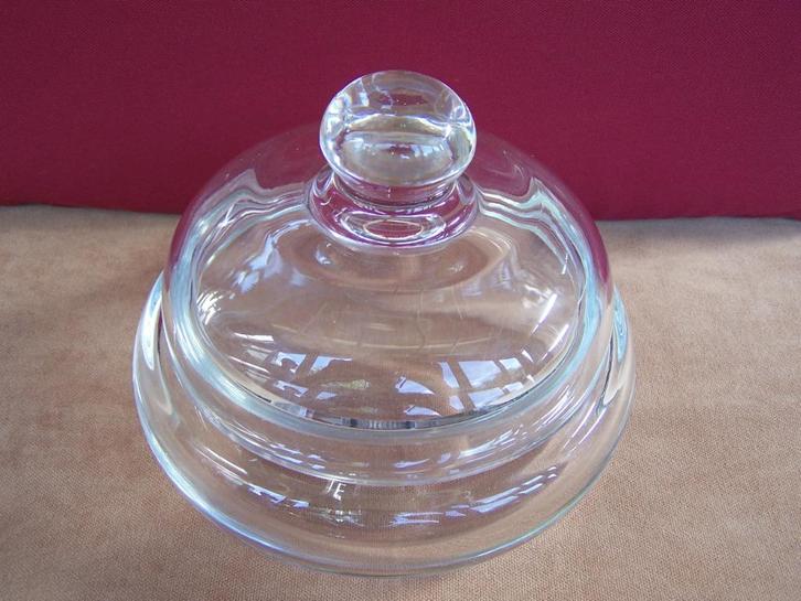 glazen dekselschaal, Antiek en Kunst, Antiek | Glas en Kristal, Ophalen of Verzenden