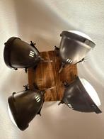 Vintage Plafondlamp met Spots, Ophalen of Verzenden, Gebruikt, Metaal