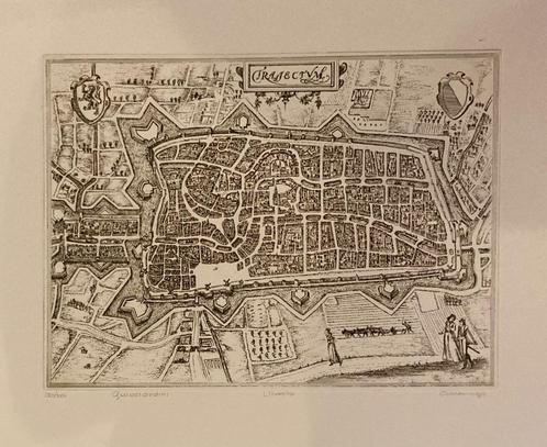 Circa 80 etsen van Utrecht 1588 (naar Guiccardini), Antiek en Kunst, Kunst | Etsen en Gravures, Ophalen of Verzenden