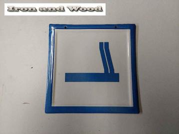 Emaille vintage oud wandbord met roken / sigaret 24x24 cm beschikbaar voor biedingen