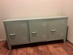 Industriële kast met 3 deurtjes, Huis en Inrichting, Kasten | Dressoirs, Ophalen, Gebruikt, 100 tot 150 cm, Metaal