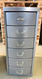 Metalen ladekast met 6 lades, Ophalen, Minder dan 50 cm, 5 laden of meer, Zo goed als nieuw