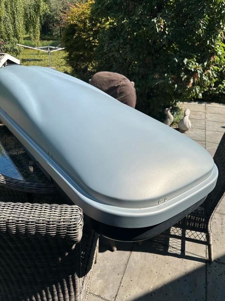 Te huur: grote Dakkoffer met dakdragers, Auto diversen, Dakkoffers, Zo goed als nieuw, Ophalen