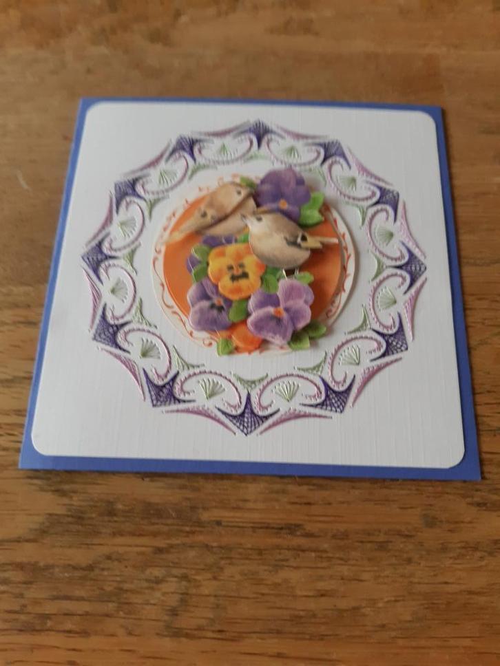 Borduur-Vogels(432), Hobby en Vrije tijd, Kaarten | Zelfgemaakt, Nieuw, Overige thema's, Ophalen of Verzenden