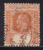 1229 – Straits Settlements michel 125 gestempeld koning Edwa, Postzegels en Munten, Postzegels | Azië, Zuidoost-Azië, Ophalen of Verzenden