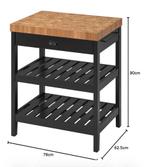 Ikea Vadholma keukeneiland (2 keer) - Zo goed als nieuw!, Huis en Inrichting, Ophalen, Zwart, 50 tot 100 cm, Zo goed als nieuw