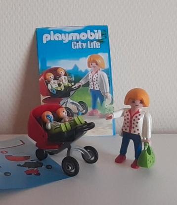 Te koop: Playmobil 5573 Moeder met tweeling. (Set 66) beschikbaar voor biedingen