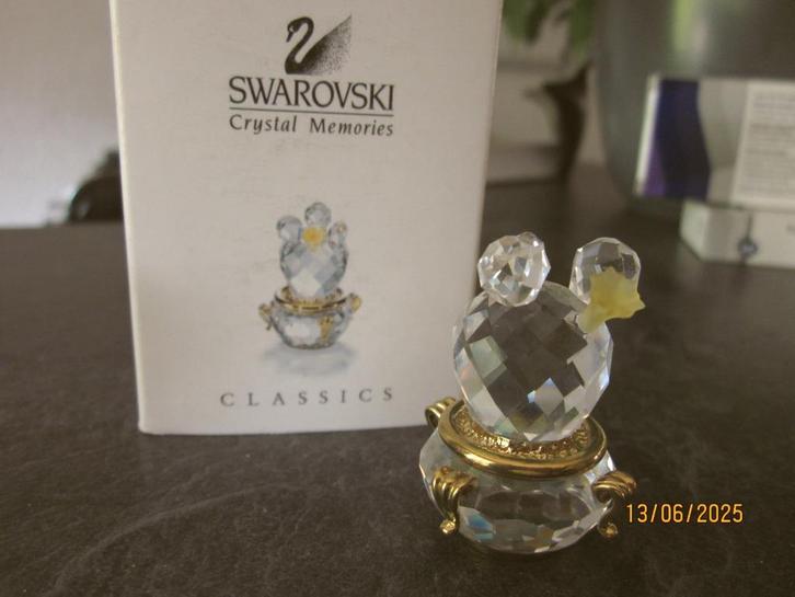 Swarovski memorie Cactus licht topaz incl. doos, Verzamelen, Swarovski, Nieuw, Figuurtje, Ophalen of Verzenden