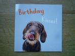 Birthday Kisses tekkel teckel hond honden, Ophalen of Verzenden, Voor 1920, Hond of Kat