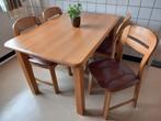 Keukentafel met vier stoelen, Huis en Inrichting, Tafels | Eettafels, 50 tot 100 cm, 100 tot 150 cm, Gebruikt, Rechthoekig