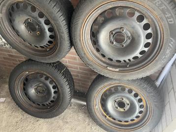 4x 205/55 R16 91H ET37 5x110 winterbanden Astra H beschikbaar voor biedingen