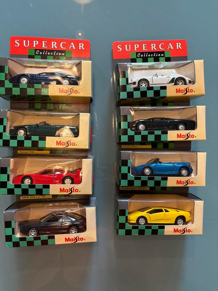 Maisto Supercar Collectie - 8 Modelauto's, Hobby en Vrije tijd, Modelauto's | 1:18, Zo goed als nieuw, Auto, Maisto, Ophalen of Verzenden