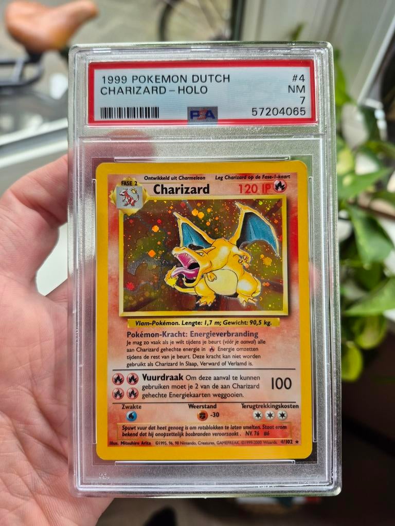 Charizard base set PSA 7 Dutch, Hobby en Vrije tijd, Verzamelkaartspellen | Pokémon, Ophalen, Zo goed als nieuw