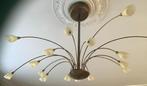 2st hanglampen/ plafonlampen groot en klein brons, Ophalen, Glas, Brons, 75 cm of meer