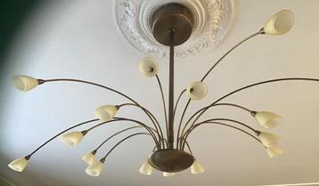2st hanglampen/ plafonlampen groot en klein brons beschikbaar voor biedingen