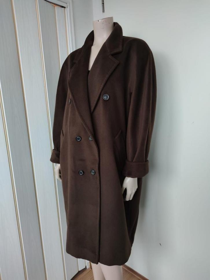 Max Mara jas bruin donker wol maat 40/L, Kleding | Dames, Jassen | Winter, Zo goed als nieuw, Maat 38/40 (M), Bruin, Ophalen of Verzenden