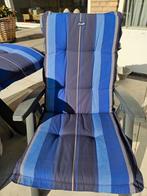 Hartman 4 zo goed als nieuwe blauwe tuinkussens., Tuin en Terras, Tuinmeubel-accessoires, Ophalen, Zo goed als nieuw