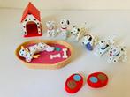 Vintage Speelset dalmatiers met ligmand en huisje., Ophalen of Verzenden, Gebruikt