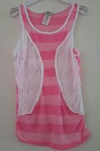 *SALE* Top roze/wit maat 128/134 *NIEUW* (0836), Meisje, Nieuw, Ophalen of Verzenden, Famosa