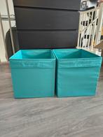 2 blauwe manden Kallax kast Ikea, Huis en Inrichting, Ophalen, Zo goed als nieuw
