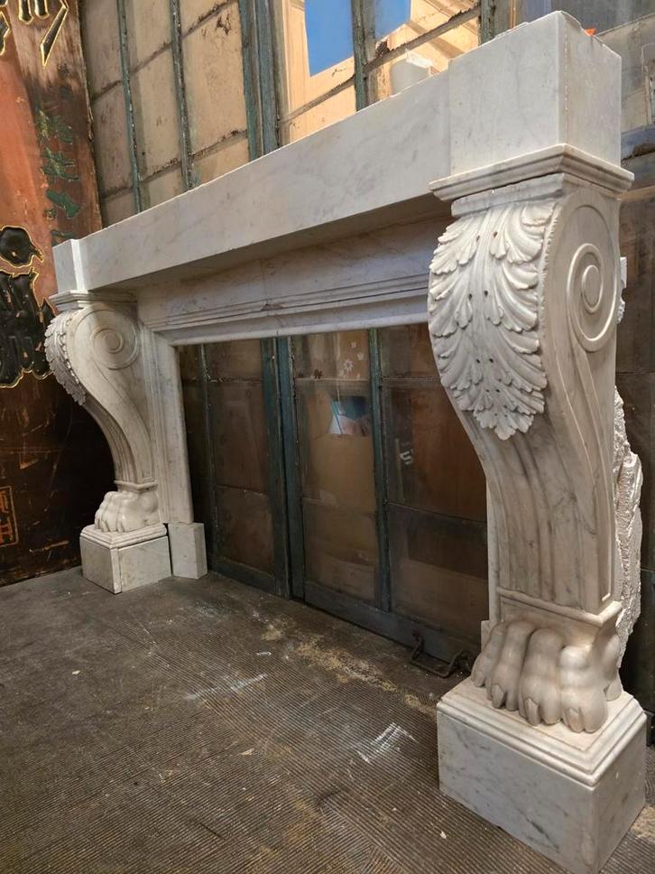Grote italiaanse marmeren schouw | haard | kasteelschouw, Huis en Inrichting, Haarden, Gebruikt, Overige soorten, Ophalen of Verzenden