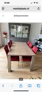 Eetkamerstoel, Huis en Inrichting, Stoelen, Ophalen, Gebruikt, Leer, Vijf, Zes of meer stoelen