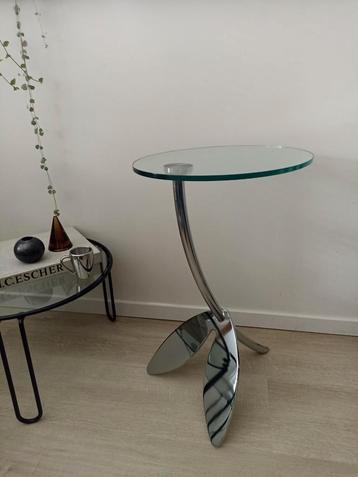 Hoogglans Chroom Design bijzettafel Metaform Papillon  beschikbaar voor biedingen