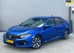 Honda Civic 1.0 i-VTEC 129pk AUT 5D 2018 Blauw NAP|APK 2026, Auto's, Honda, Stof, Gebruikt, 129 pk, Blauw