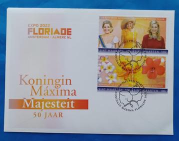 FDC Koningin Máxima Majesteit 50 jaar - Floriade 2022    beschikbaar voor biedingen