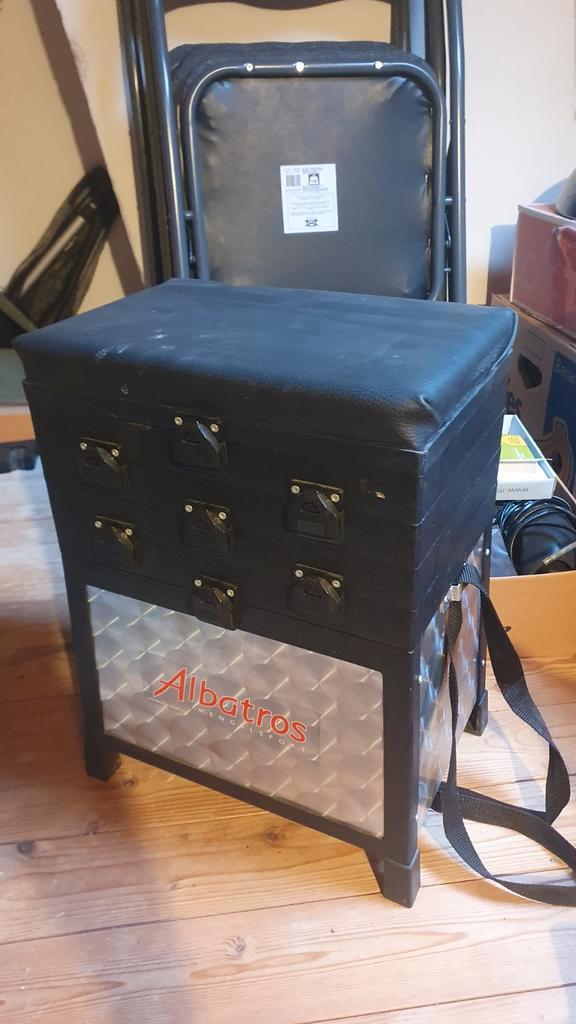 Albatros Zitkist / viskoffer, Watersport en Boten, Hengelsport | Algemeen, Koffer of Tas, Ophalen of Verzenden