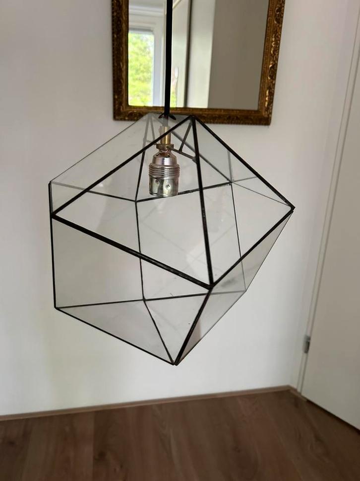 Prachtige, handgemaakte hanglamp. Nieuwprijs was € 583,, Huis en Inrichting, Lampen | Hanglampen, Zo goed als nieuw, Minder dan 50 cm