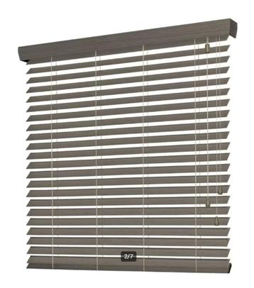 Sensations PVC Jaloezie Fauxwood 50mm Graniet Grijs 84x152 beschikbaar voor biedingen
