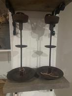 Sobere Metalen kandelaars, Huis en Inrichting, Woonaccessoires | Kandelaars en Kaarsen, Ophalen, Zo goed als nieuw, Metaal, Kandelaar