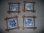 Set van 4 Delft blauw wand tegels afbeelding beroepen, Gebruikt