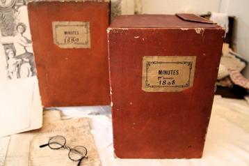 oude notarisbox ~ archiefdoos 1898 *Marries* beschikbaar voor biedingen