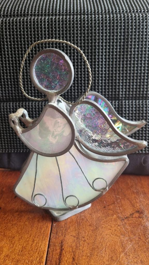 Glas in Lood Engel Decoratie, Antiek en Kunst, Antiek | Glas en Kristal, Ophalen of Verzenden