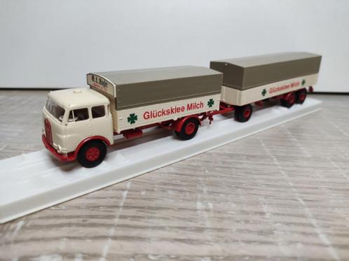 Brekina 7851 1:87 MAN Diesel Glücksklee Milch vrachtwagen H0, Hobby en Vrije tijd, Modelauto's | 1:87, Nieuw, Bus of Vrachtwagen