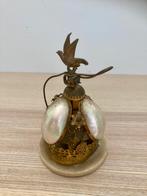 Antieke hotelbel napoleon III  verguld brons met parelmoer, Antiek en Kunst, Antiek | Koper en Brons, Ophalen of Verzenden, Brons
